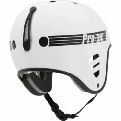 Pro-Tec Full Cut Helmet - Gloss White W/ Accessory Clip -Ron Jon Surf Shop Sales Pro Tec Full Cut Wakeboard Helmet Gloss White Back Alt 39185.1648823819