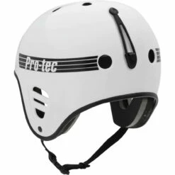 Pro-Tec Full Cut Helmet - Gloss White W/ Accessory Clip -Ron Jon Surf Shop Sales Pro Tec Full Cut Wakeboard Helmet Gloss White Back 90889.1648823819