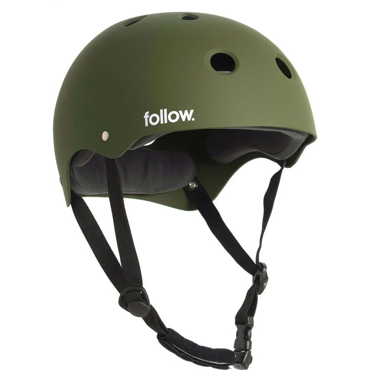 Follow Safety First Wakeboard Helmet - Olive 3 Follow Safety First Wakeboard Helmet - Olive
