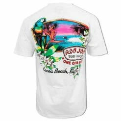 Ron Jon Paradise Surf Pocket Tee 9 Ron Jon Paradise Surf Pocket Tee -Ron Jon Surf Shop Sales d800x800 10010399001D white ronjon paradise surf tee back1