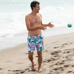 Ron Jon Cyan Jam Swim Volley -Ron Jon Surf Shop Sales d800x800 10120428001 white ron jon cyan jam volley lifestyle 1