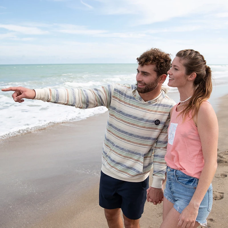 Ron Jon Sea Foam Stripe Baja Hoodie 5 Ron Jon Sea Foam Stripe Baja Hoodie - Image 3