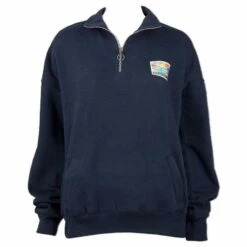Ron Jon Ladies Dakota Quarter Zip Fleece 12 Ron Jon Ladies Dakota Quarter Zip Fleece -Ron Jon Surf Shop Sales d800x800 10360318086D navy ron jon dakota quarter zip front