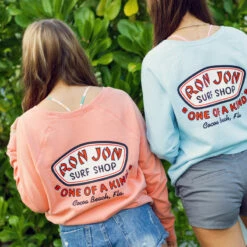 Ron Jon Ladies Classic Badge Crew Neck Pullover 12 Ron Jon Ladies Classic Badge Crew Neck Pullover -Ron Jon Surf Shop Sales d800x800 10360319606 melon ron jon ladies melon classic badge crew neck pullover lifestyle 2