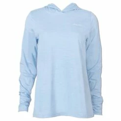 Ron Jon Women's Heather Blue Skyline Long Sleeve Hoodie