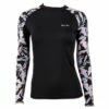 Ron Jon Womens Floral-Black Kailana Long Sleeve Rash Guard -Ron Jon Surf Shop Sales d800x800 10380086095 black ron jon womens kailana floral long sleeve rash guard front