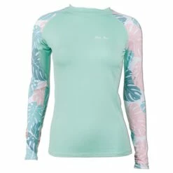 Ron Jon Womens Palm-Mint Kailana Long Sleeve Rash Guard