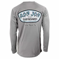 Ron Jon Custom Surfboards Long-Sleeve Sun Shirt -Ron Jon Surf Shop Sales d800x800 10480407092 heather grey ash ron jon custom surfboards long sleeve sun shirt back