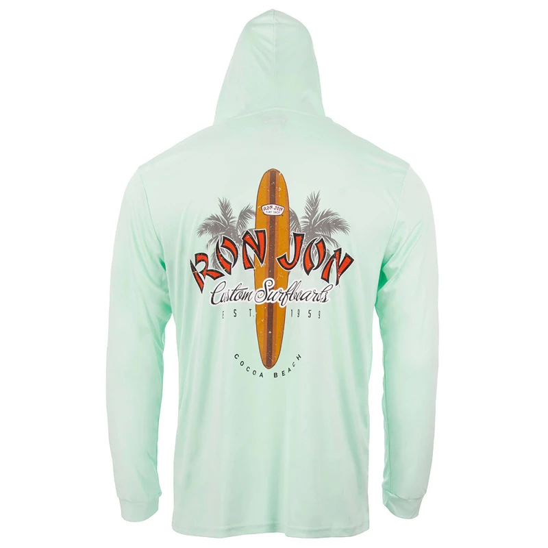 Ron Jon New Longboard UPF Long Sleeve Hooded Sun Shirt 3 Ron Jon New Longboard UPF Long Sleeve Hooded Sun Shirt