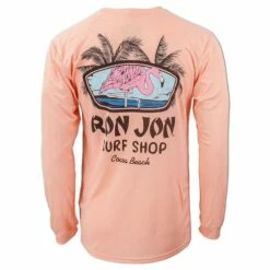 Ron Jon Flamingo UPF Long Sleeve Sun Shirt -Ron Jon Surf Shop Sales d800x800 10480460031 coral ron jon flamingo long sleeve upf sun shirt back