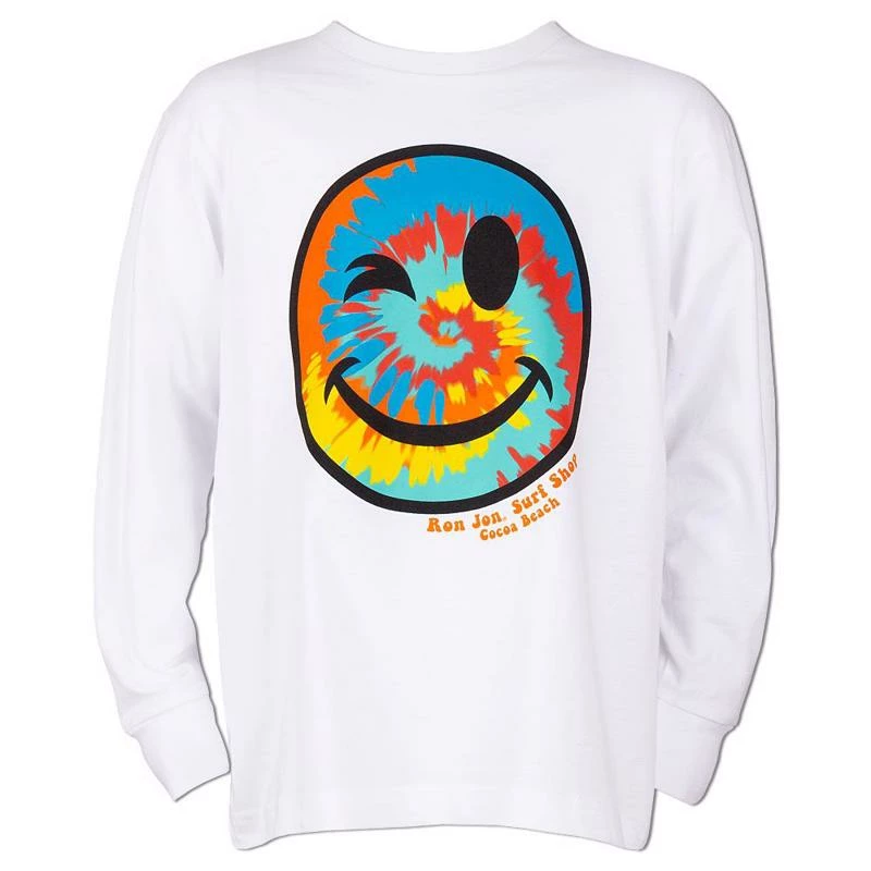 Ron Jon Kids Tie Dye Smiley Long Sleeve Tee 3 Ron Jon Kids Tie Dye Smiley Long Sleeve Tee