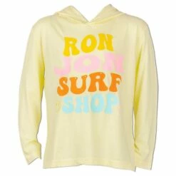 Ron Jon Kids Yellow Long Sleeve Hooded Tee