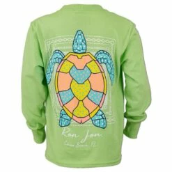 Ron Jon Kids Turtle Splash Long Sleeve Tee -Ron Jon Surf Shop Sales d800x800 11580046078 lime ron jon youth girls turtle splash long sleeve tee back