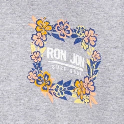Ron Jon Kids Floral Border Long-Sleeve Tee -Ron Jon Surf Shop Sales d800x800 11580047092 heather grey ash ron jon kids floral border long sleeve tee front graphic