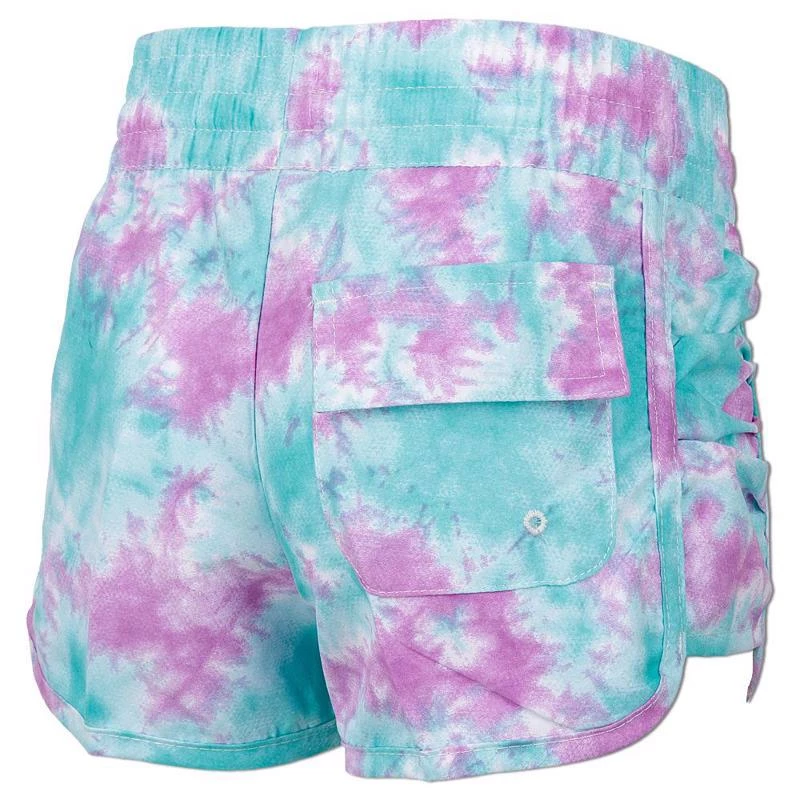 Ron Jon Kids Aqua And Purple Tie-Dye Boardshorts 5 Ron Jon Kids Aqua And Purple Tie-Dye Boardshorts - Image 3