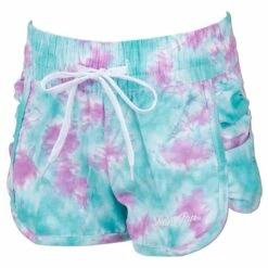 Ron Jon Kids Aqua And Purple Tie-Dye Boardshorts