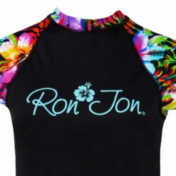Ron Jon Kids Cap Sleeve Black Hibiscus Rash Guard -Ron Jon Surf Shop Sales d800x800 11730060000 ron jon kids cap sleeve black hibiscus rash guard top