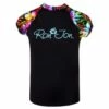 Ron Jon Kids Cap Sleeve Black Hibiscus Rash Guard -Ron Jon Surf Shop Sales d800x800 11730060000D no color required ron jon kids cap sleeve black hibiscus rash guard front
