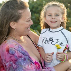 Ron Jon Kids White Hibiscus Rash Guard -Ron Jon Surf Shop Sales d800x800 11730063000 no color required ron jon kids white hibiscus rash guard lifestyle 1