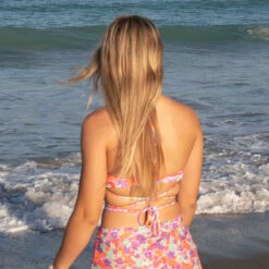 Ron Jon Juniors Ruched Floral Tri Bikini Top -Ron Jon Surf Shop Sales d800x800 13210288122 ron jon juniors ruched floral tri bikini top on model 2