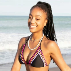 Ron Jon Juniors Slide Tri Monterrico-Fuego Bikini Top -Ron Jon Surf Shop Sales d800x800 13210289095 black ron jon juniors monterrico fuego slide tri biki top lifestyle 1