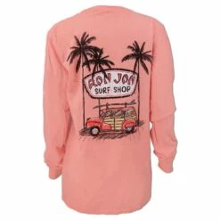 Ron Jon Junior Surfs Up Woody Long Sleeve Tee -Ron Jon Surf Shop Sales d800x800 13310249031D coral ron jon junior surfs up woody long sleeve tee back
