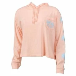 Ron Jon Juniors Palm Long Sleeve Hooded Pocket Crop Tee 13 Ron Jon Juniors Palm Long Sleeve Hooded Pocket Crop Tee -Ron Jon Surf Shop Sales d800x800 13310451030 peach ron jon juniors palm long sleeve hooded pocket tee front