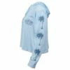 Ron Jon Juniors Palm Long Sleeve Hooded Pocket Crop Tee -Ron Jon Surf Shop Sales d800x800 13310451081 light blue ron jon juniors palm long sleeve hooded pocket tee left sleeve