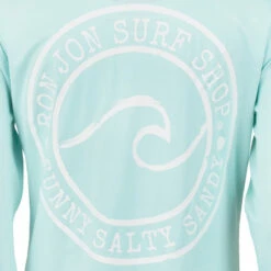 Ron Jon Juniors Sunny Salty Sandy Long-Sleeve Sun Shirt -Ron Jon Surf Shop Sales d800x800 13310454082 aqua ron jon juniors sunny salty sandy ls sun shirt back graphic
