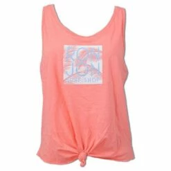 Ron Jon Juniors Palm Knotted Tank -Ron Jon Surf Shop Sales d800x800 13320680262D grapefruit ron jon juniors palm knotted tank top front
