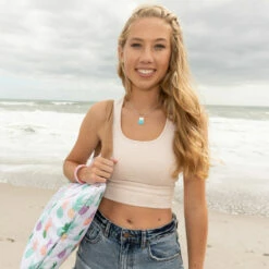 Ron Jon Juniors Hacci Crop Top -Ron Jon Surf Shop Sales d800x800 13320689002 off white ron jon juniors hacci crop tank lifestyle 1