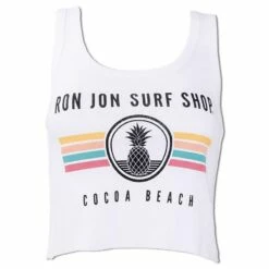 Ron Jon Juniors Picture Ribbed Crop Top -Ron Jon Surf Shop Sales d800x800 13320692001D white ron jon juniors picture ribbed crop top front
