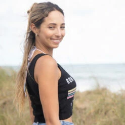 Ron Jon Juniors Picture Ribbed Crop Top -Ron Jon Surf Shop Sales d800x800 13320692095 black ron jon juniors picture ribbed crop top lifestyle 1