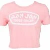 Ron Jon Juniors Large Badge Crop Top -Ron Jon Surf Shop Sales d800x800 13340835039 light pink ron jon juniors large badge crop top front