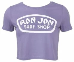 Ron Jon Juniors Large Badge Crop Top -Ron Jon Surf Shop Sales d800x800 13340835063 lavender ron jon juniors large badge crop top front