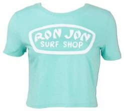 Ron Jon Juniors Large Badge Crop Top -Ron Jon Surf Shop Sales d800x800 13340835070 mint ron jon juniors large badge crop top front
