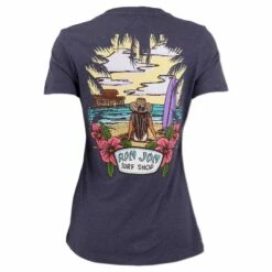 Ron Jon Juniors Hello Sunshine V-Neck Tee -Ron Jon Surf Shop Sales d800x800 13340839086 navy ron jon juniors hello sunshine v neck tee back
