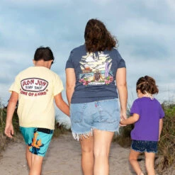 Ron Jon Juniors Hello Sunshine V-Neck Tee -Ron Jon Surf Shop Sales d800x800 13340839086 navy ron jon juniors hello sunshine v neck tee lifestyle 1