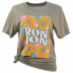 Ron Jon Junior Groovy Floral Tee -Ron Jon Surf Shop Sales d800x800 13340869074 olive ron jon juniors groovy floral tee front