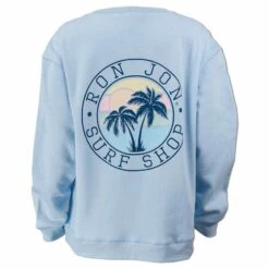 Ron Jon Juniors Beach Crew Neck Pullover -Ron Jon Surf Shop Sales d800x800 13350946081 light blue ron jon juniors beach crew sweathshirt back