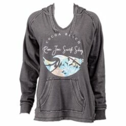 Ron Jon Juniors Tropical Wave Hooded Sweatshirt -Ron Jon Surf Shop Sales d800x800 13351000091 grey ron jon juniors tropical wave hoodie front