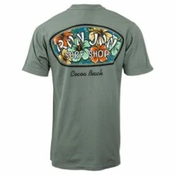 Ron Jon Hibiscus Badge Tee -Ron Jon Surf Shop Sales d800x800 17030803071 green ron jon hibiscus badge tee back
