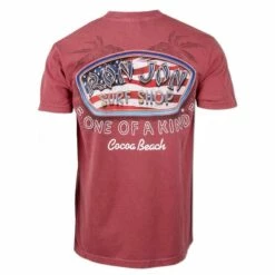 Ron Jon Faded Flag V2 Tee -Ron Jon Surf Shop Sales d800x800 17030846221 crimson ron jon faded flag v2 tee back