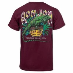 Ron Jon Iguana Tee -Ron Jon Surf Shop Sales d800x800 17040194051D maroon ron jon iguana tee back