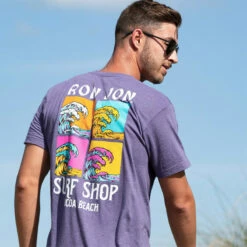 Ron Jon Square Wave Tee -Ron Jon Surf Shop Sales d800x800 17040217061 purple ron jon square wave tee lifestyle 1