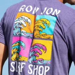 Ron Jon Square Wave Tee -Ron Jon Surf Shop Sales d800x800 17040217061 purple ron jon square wave tee lifestyle 3