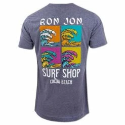 Ron Jon Square Wave Tee -Ron Jon Surf Shop Sales d800x800 17040217106D blue heather ron jon square wave tee back