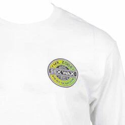 Sex Wax White Fade Long-Sleeve Tee -Ron Jon Surf Shop Sales d800x800 20114331001 sex wax fade white long sleeve tee front detail
