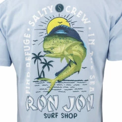 Salty Crew Ron Jon Blue Mahi Mayhem Tee -Ron Jon Surf Shop Sales d800x800 20140709080 salty crew ron jon mahi mayhem tee back graphic