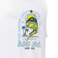 Salty Crew Ron Jon White Mahi Mayhem Tank -Ron Jon Surf Shop Sales d800x800 20140710001 salty crew ron jon white mahi mayhem tank front graphic